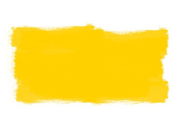 Beyaz arkaplanda sarı fırça darbesi