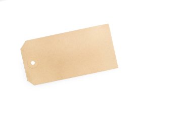 Blank carton label on a white background with copy space