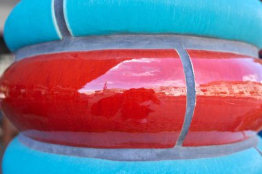 Renkli seramiklerin iç detayları, tasarım için arkaplan dokusu tabanı