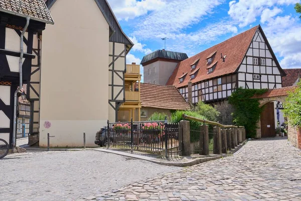 2022 Quedlinburg Germany Old Town Architecture Street Cityscape — 스톡 사진