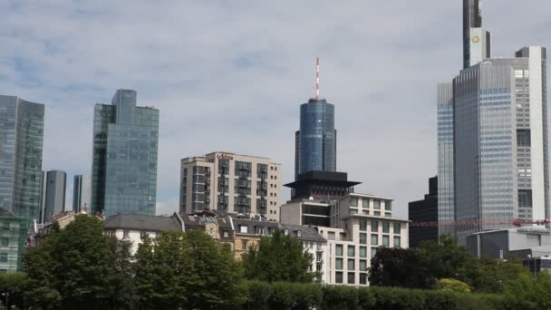 Bankenviertel em Frankfurt am Main em Deutschland — Vídeo de Stock