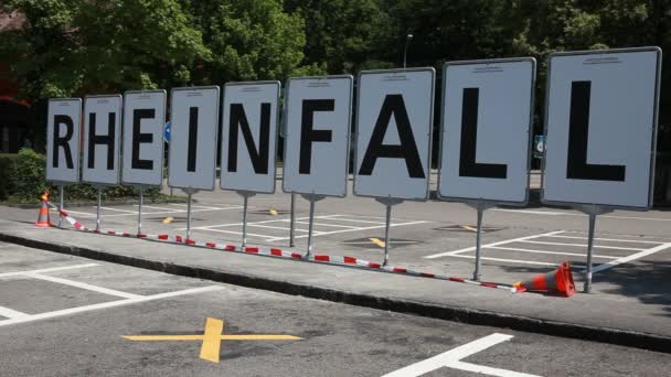 Cascate del Reno vicino a Sciaffusa in Svizzera — Video Stock