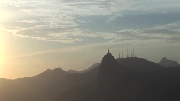 Μνημείο του Χριστού Λυτρωτή στο Ρίο ντε Τζανέιρο, Βραζιλία — Αρχείο Βίντεο