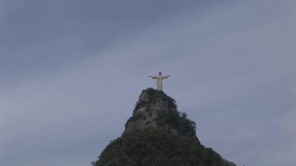 Monumento Cristo Redentor en Río de Janeiro, Brasil — Vídeos de Stock