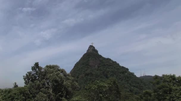Monumento cristo redentor in rio de janeiro, Brazilië — Stockvideo