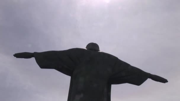 Monumento Cristo Redentor no Rio de Janeiro, Brasil — Vídeo de Stock