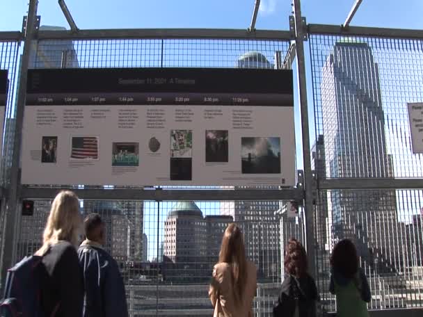 Ground zero w world trade center, Stany Zjednoczone Ameryki — Wideo stockowe