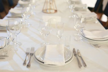 Restorandaki düğün sofrası çok güzel.