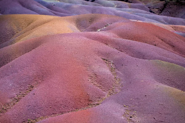 Chamarel seven coloured earths on Mauritius island. — Stock Photo, Image
