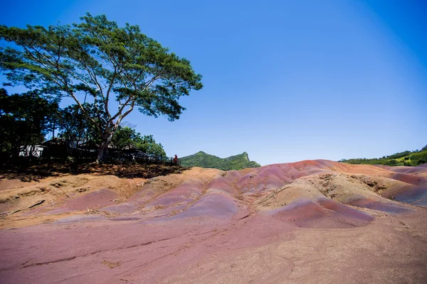 Chamarel siete tierras de color en la isla de Mauricio . — Foto de Stock