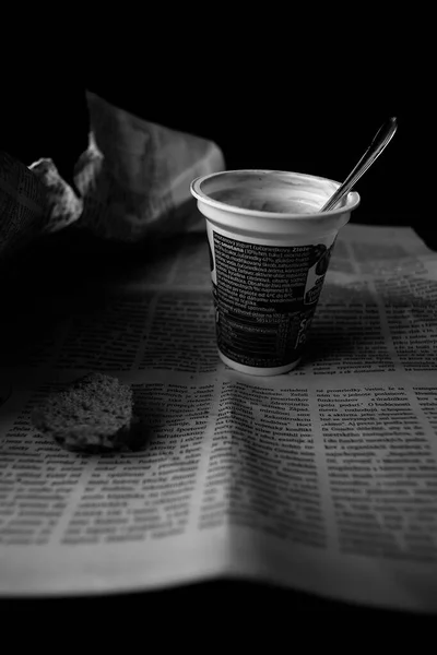 Couldn Even Finish His Meal — Fotografia de Stock