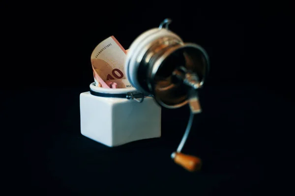 Inflation Money Disappears Our Eyes — Stockfoto