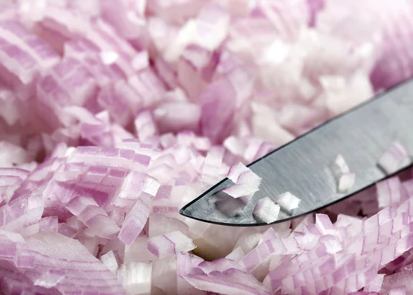 Knippen en gesneden uien — Stockfoto