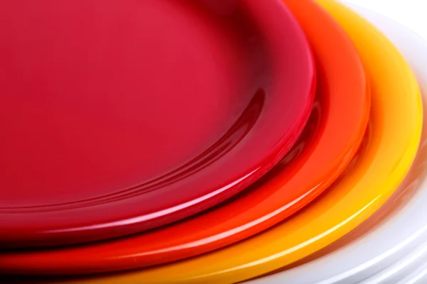 Colorful plates stacked — Stock Photo, Image