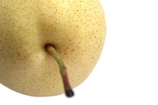 Closeup of ripe organic pear on white background — Stock Photo, Image