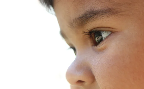 Extreme closeup of indian baby girl — Stock Photo, Image