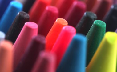 Multi renk sanat wax mum boya kalemleri, arra çocuklar ve diğerleri için ipuçları