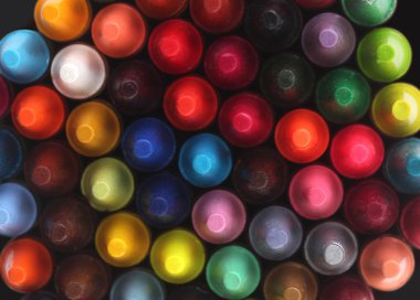 Çok renkli pastel(crayon) kalemler d için kullanılan children(kids) için