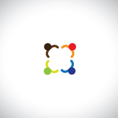renkli office tartışma, okul çocukları playin Toplantı