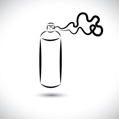Sprey can(bottle) köpük sızmaya tasarlamak vektör çizim