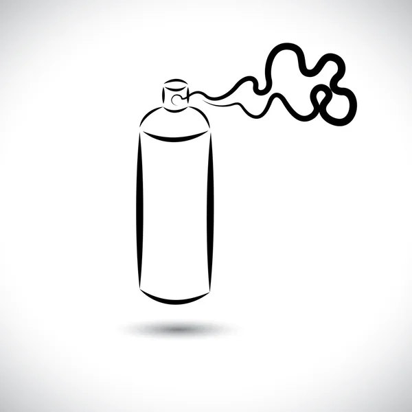 Illustrazione astratta vettoriale della bomboletta spray (bottiglia) che trasuda schiuma — Vettoriale Stock