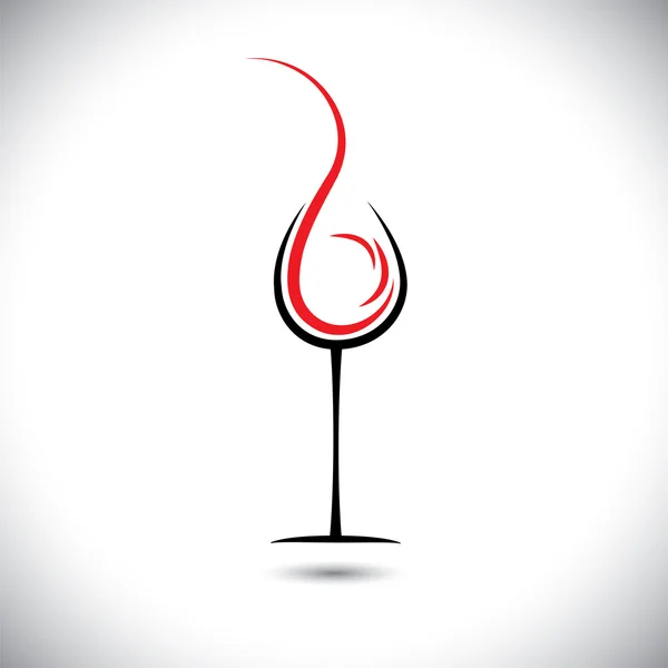 cam içine şarap pouring(splash) tasarlamak vektör çizim