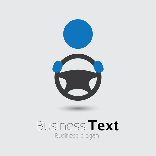 Иконка автомобиля, автомобиля или водителя автомобиля или символика - векторная графика

