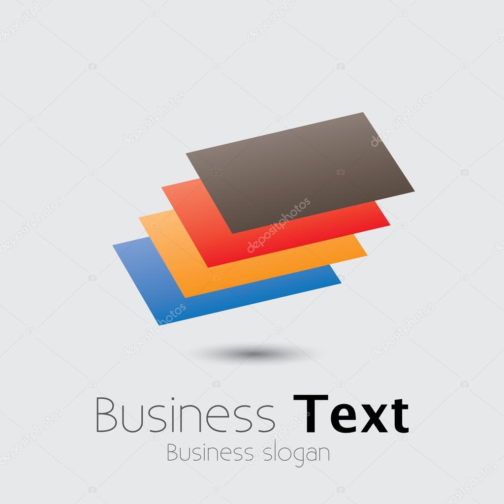Colorful Office documents or paper files- vector graphic. The illustration can also represent colorful layers of slab icons arranged orderly with space for business text and business slogan