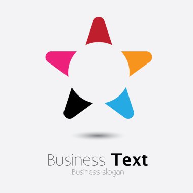 soyut şık renkli yıldız simgesine veya simge vektör grafik