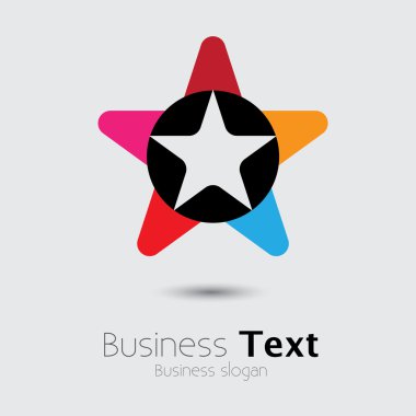 soyut trendy renkli yıldız simgesini veya işareti vektör grafik