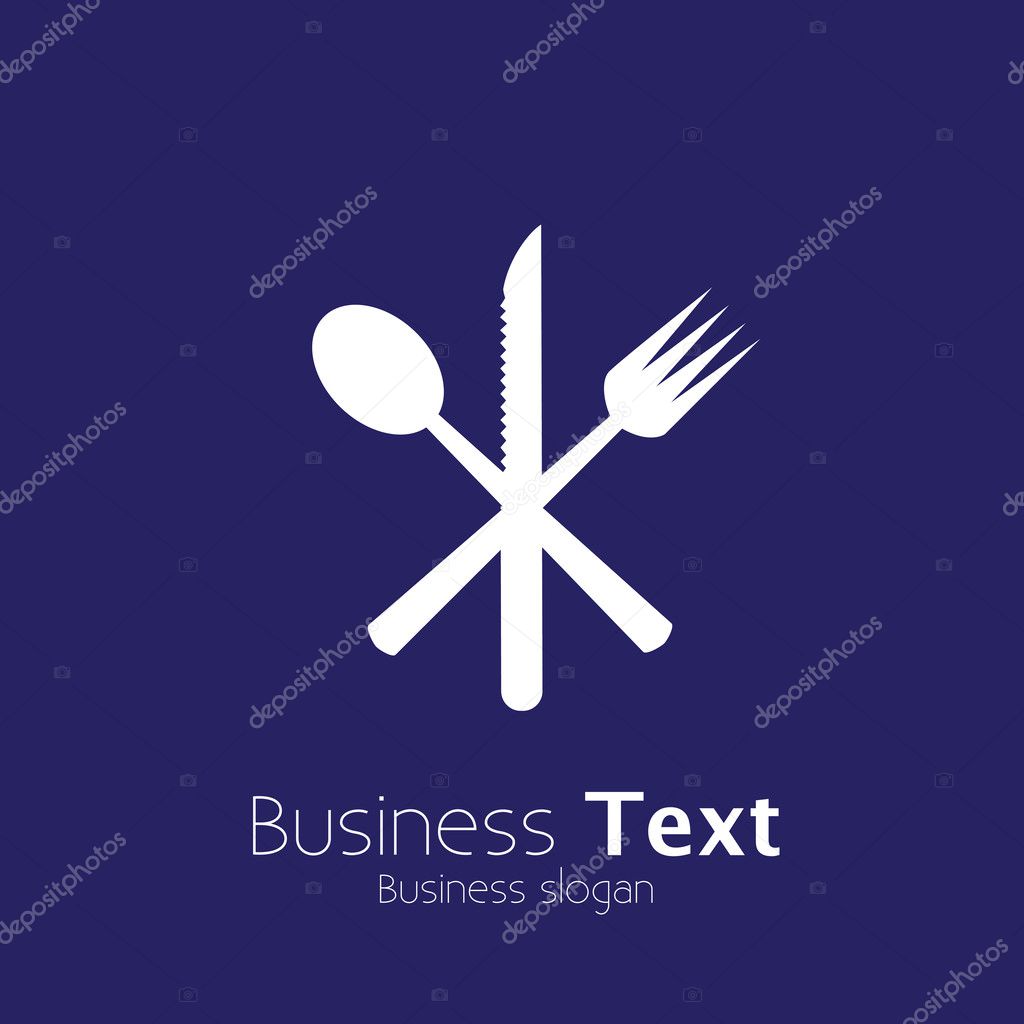 Abstract icons & symbols of spoon, knife, fork- vector graphic. This illustration represents signs and symbols for hotel, restaurants, food blogs, websites, etc