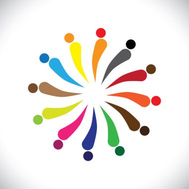 soyut renkli daire-vektör grafik içinde mutlu