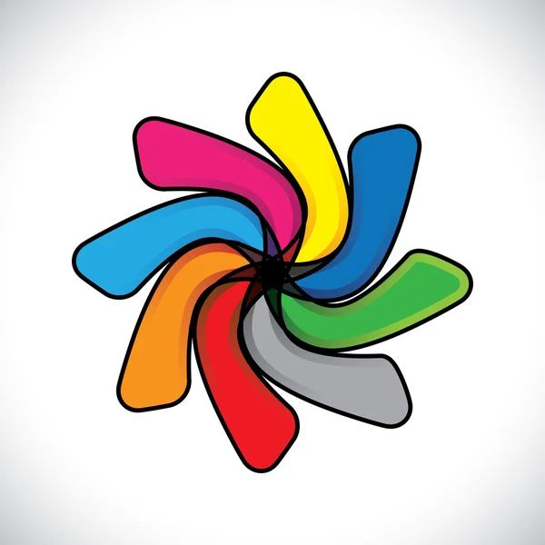 Абстрактна барвиста дитяча іграшка Колгадура (whirligig) векторна графіка — стоковий вектор