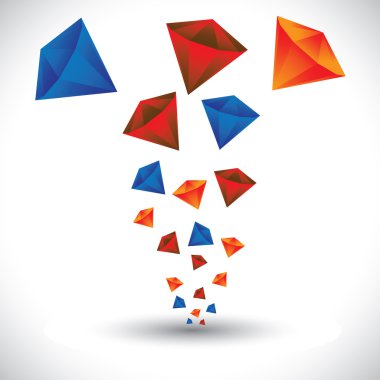 Renkli Elmas mücevher taşları vektör grafik arka plan.