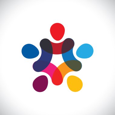 topluluk birlik, dayanışma & dostluk-vektör grafiği kavramı