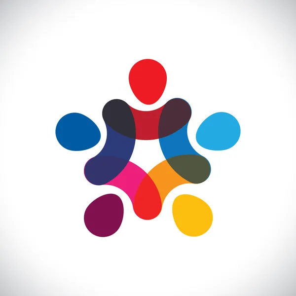 topluluk birlik, dayanışma & dostluk-vektör grafiği kavramı