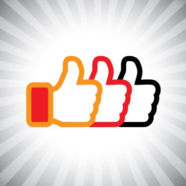 İcons(Symbol) el gibi kavram vektör grafik-sosyal medya ayarla