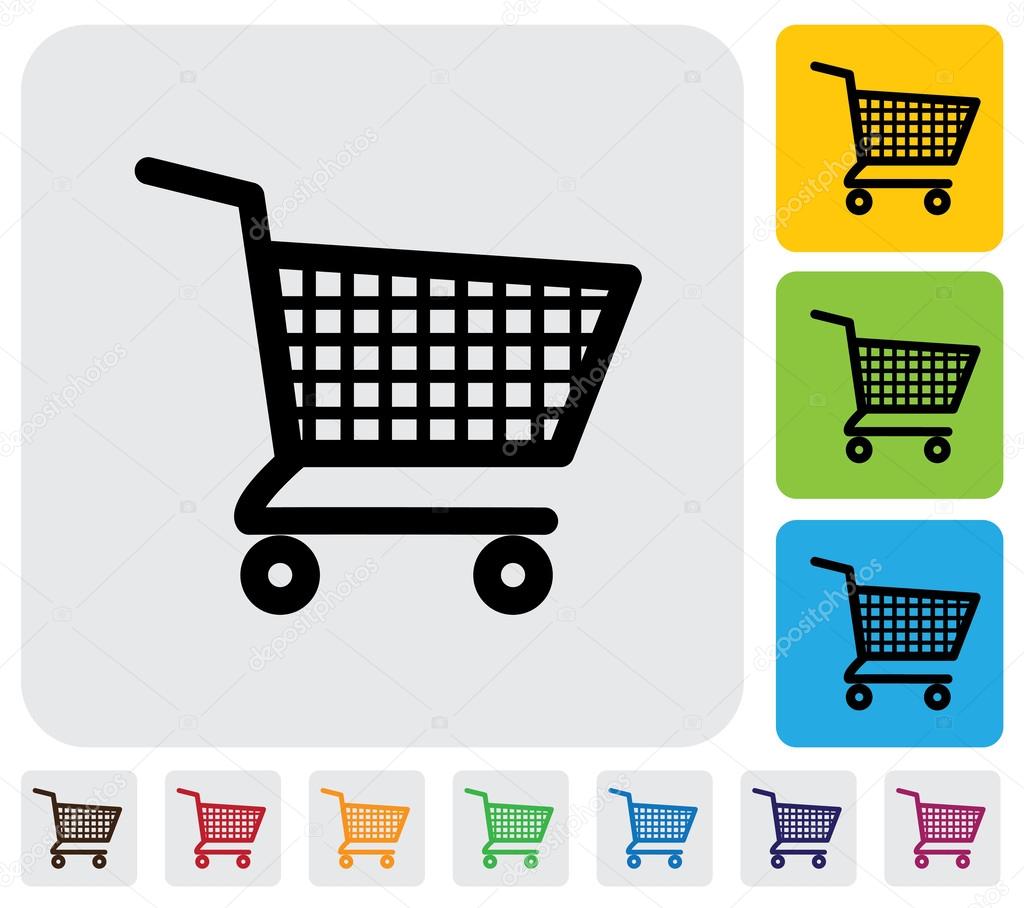 Shopping cart icon(symbol) for online purchases- vector graphic