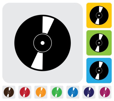 CD veya Dvd veri depolama icon(symbol)-basit vektör grafiği için