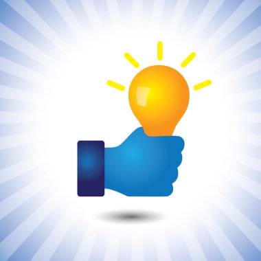 yaratıcı, zeki & akıllı kişi ile idea(bulb)-vector gra