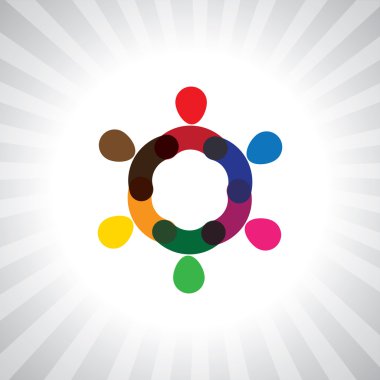 tekerlek ya da daire-basit vektör grafik olarak birlikte renkli