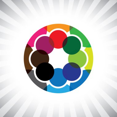 arkadaşları, sarsak & arkadaşları terk together vector gra çemberi kapat