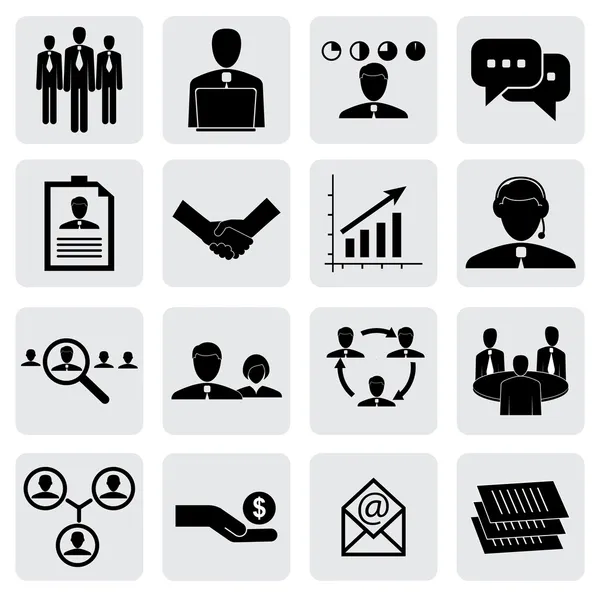 Office icons(signs) van mensen & concepten voor business-vector gr — Stockvector