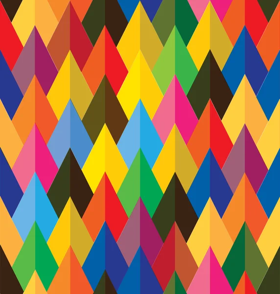 Fond coloré abstrait sans couture de cônes ou de forme triangle — Image vectorielle