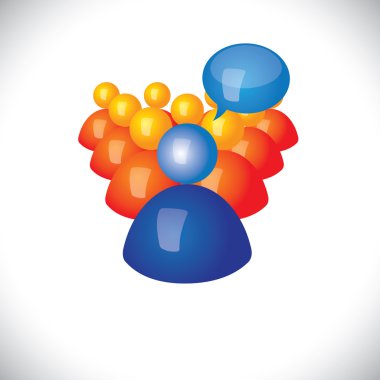 renkli 3d simgeleri veya komutlar veya emir - ve veren işaretler Lider