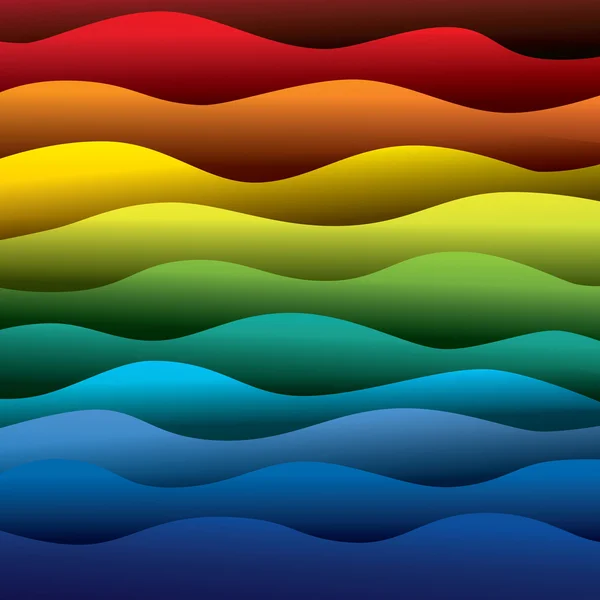 Olas de agua coloridas abstractas de fondo oceánico o marino (backdr — Archivo Imágenes Vectoriales