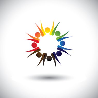 kavram vektör motive ofis çalışanlarının birlikte.