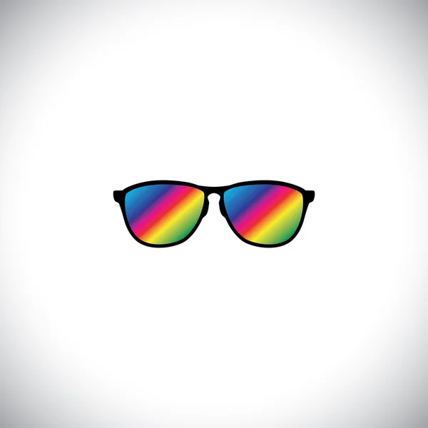 Concept vecteur de voyageur ou touriste portant des lunettes colorées . — Image vectorielle