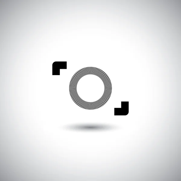 Camera vector icon - digitale camera symbool minimalistisch design — Stockvector