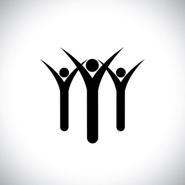 insanlar birlikte dua veya çocuklar & çocuk zevk - kavramı ve